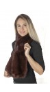 Dark brown sable fur scarf - fur on both sides